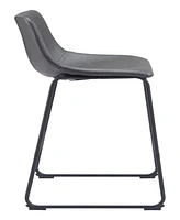 Zuo 39" each, Set of 2 Steel, Polyurethane Smart Bar Chair