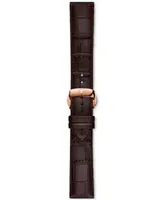 Tissot Unisex Swiss Automatic Chemin des Tourelles Powermatic 80 Dark Brown Leather Strap Watch 39mm