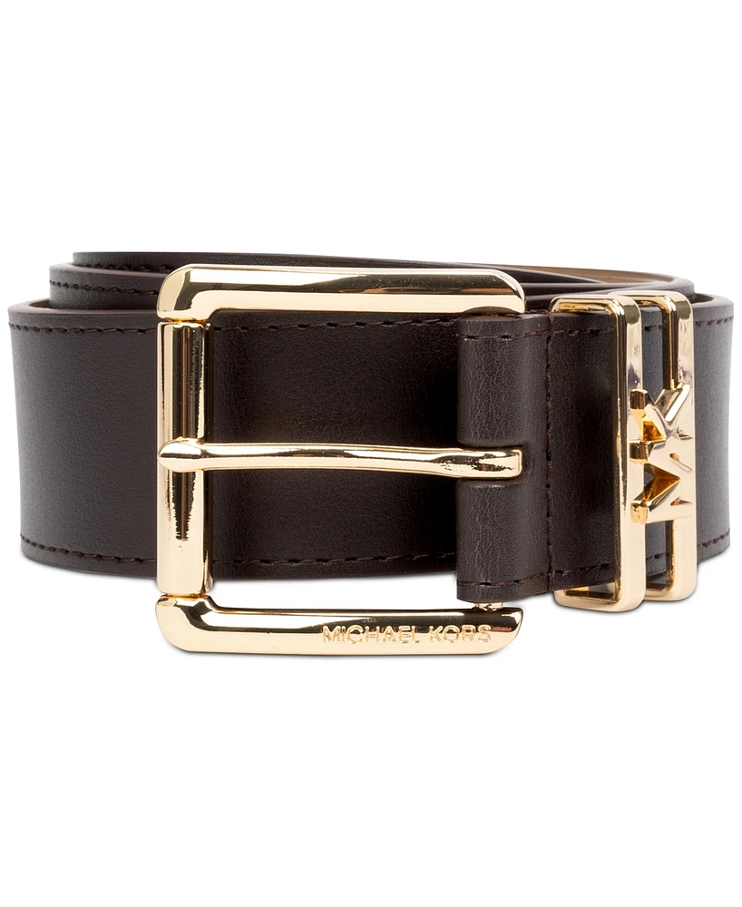 Michael Kors Women's Genuine Leather Logo Belt