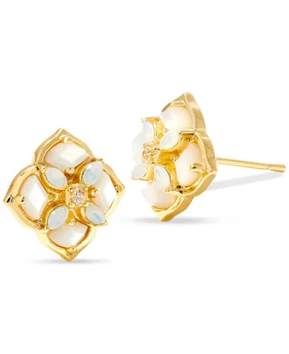Kendra Scott 14k Gold-Plated Mixed Stone Cluster Stud Earrings