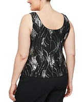 Alex Evenings Plus Size Sequined Twinset