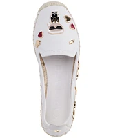 Karl Lagerfeld Paris Women's Michaela Embellished Slip-On Espadrille Flats