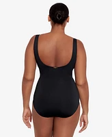 Lauren Ralph Lauren Ruffle Surplice One Piece Swimsuit