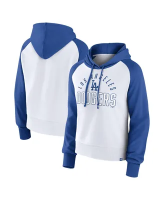Women's Fanatics Royal, White Los Angeles Dodgers Pop Fly Pullover Hoodie