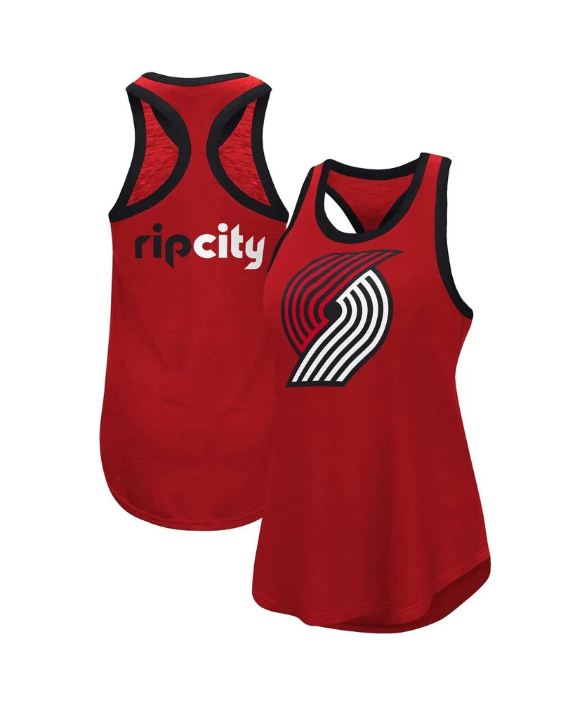 Women's G-iii 4Her by Carl Banks Red Portland Trail Blazers Showdown Scoop-Neck Racerback Tank Top