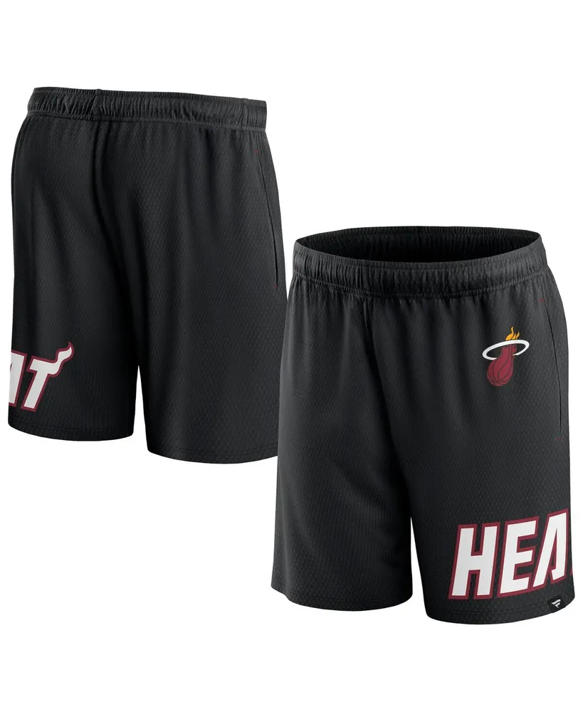 Men's Fanatics Black Miami Heat Free Throw Mesh Shorts