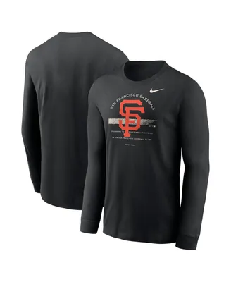Men's Nike Black San Francisco Giants Over Arch Performance Long Sleeve T-shirt