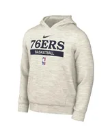 Men's Nike Ash Philadelphia 76ers 2022/23 Spotlight On-Court Practice Performance Pullover Hoodie