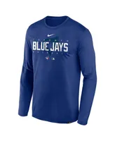 Men's Nike Royal Toronto Blue Jays Authentic Collection Team Logo Legend Performance Long Sleeve T-shirt