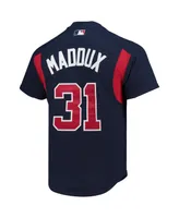 Men's Mitchell & Ness Greg Maddux Navy Atlanta Braves Cooperstown Collection Batting Practice Jersey