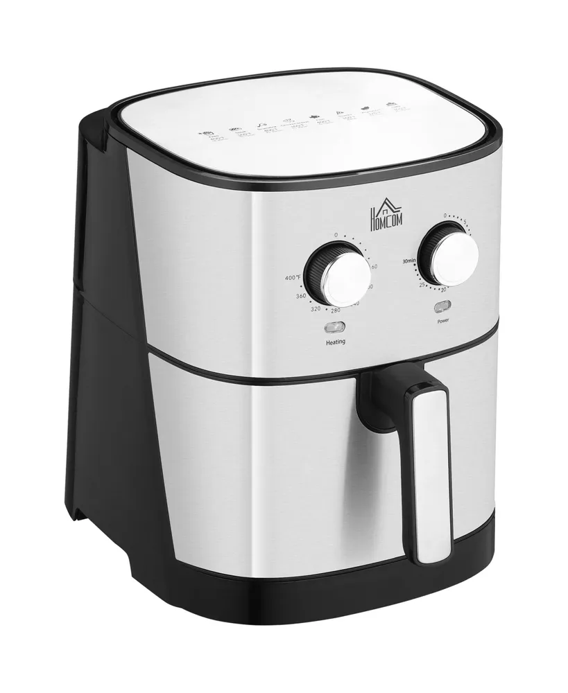 Homcom Air Fryer, 1700W 6.9 Quart Air Fryers Oven with 360° Air Circulation, Adjustable Temperature, Timer and Nonstick Basket for Oil Less or Lo