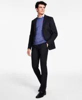 Calvin Klein Mens Slim Fit Wool Blend Stretch Suit Separates