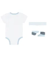 Nike Baby Girls Mini Me Flower Gift Box Bodysuit, Headband and Booties, 3 Piece Set