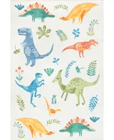 nuLoom Revel Eamon Dinosaur Washable Kids 5' x 8' Area Rug