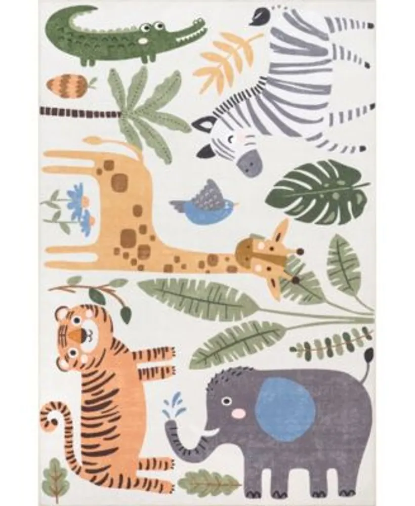 Nuloom Revel Felipa Safari Washable Kids Area Rug