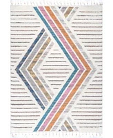 Nuloom Loft Angela High Low Modern Diamond Tassel Area Rug