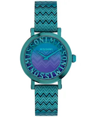 Missoni Women's Swiss Melrose Green Ion Plated Bracelet Watch 36mm