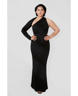 Marcella Plus Size Manhattan One Shoulder Gown