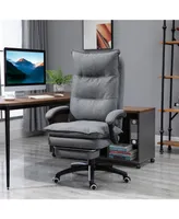 Vinsetto Office Chair Adjust Height Recliner with Footrest, Wheel, High Back