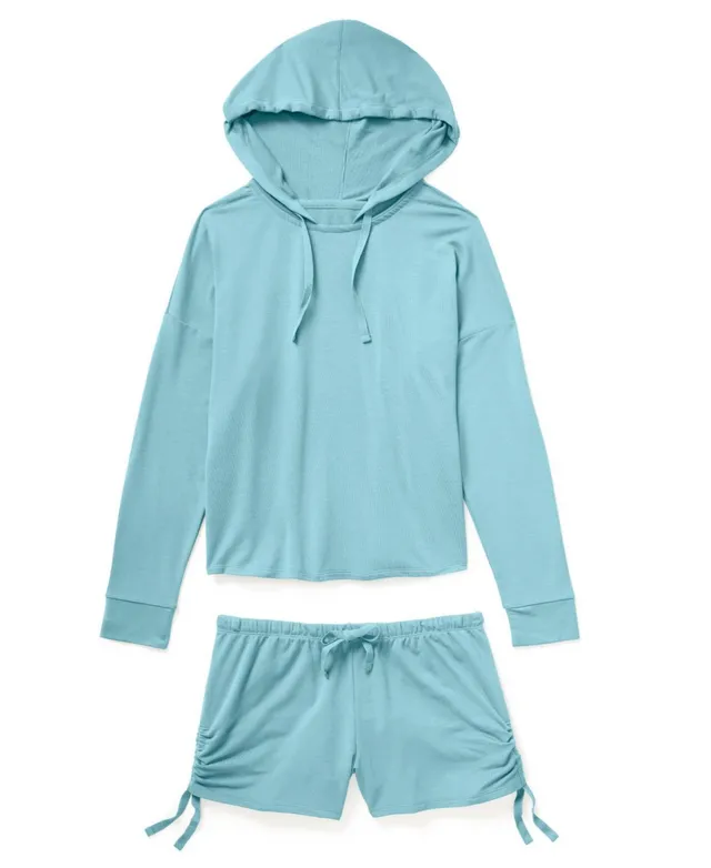 Plus Size Abbey Hoodie & Short Loungewear Set