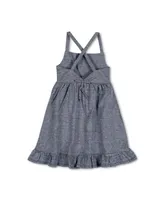 Hope & Henry Baby Girls Organic Cotton Sleeveless Knit Flounce Sundress