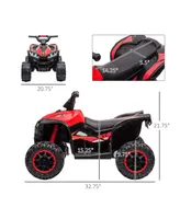 Aosom 4 Wheeler for Kids, Electric Atv, with Music for 3-5 Years Old,