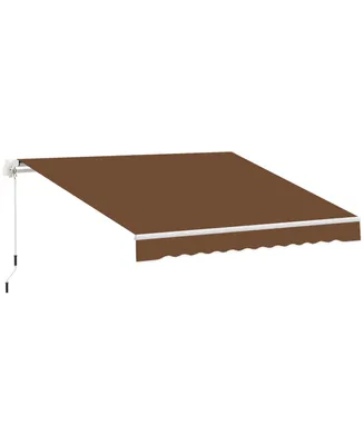 Outsunny 10'x8' Retractable Patio Awning/Sun Shade for Outdoor Patio