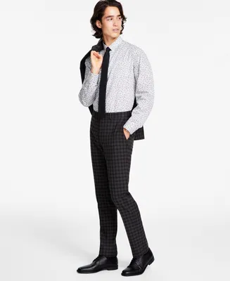 Bar Iii Men's Skinny-Fit Check Suit Pants, Created for Macy's