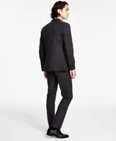 Bar Iii Mens Slim Fit Check Suit Jacket Pants Created For Macys