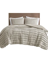 Beautyrest Maddox Striated Cationic Dyed Oversized 3-Pc. Comforter Set, Full/Queen