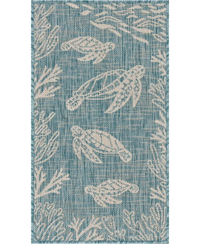 Lr Home Sean SEADE81879 1'10" x 3' Outdoor Area Rug