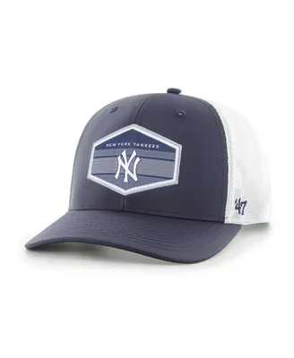 Men's '47 Brand Navy, White New York Yankees Burgess Trucker Snapback Hat