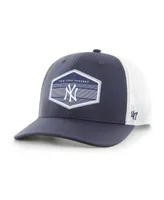 Men's '47 Brand Navy, White New York Yankees Burgess Trucker Snapback Hat