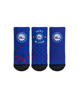 Toddler Boys and Girls Rock 'Em Socks Philadelphia 76ers #1 Fan 3-Pack Crew Socks Set