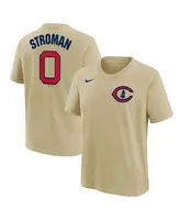 Big Boys and Girls Nike Marcus Stroman Cream Chicago Cubs 2022 Field of Dreams Name Number T-shirt