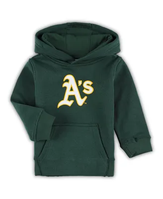 Toddler Boys and Girls Green Oakland Athletics Team Primary Logo Fleece Pullover Hoodie