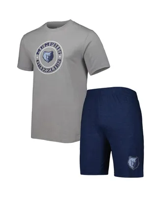 Men's Concepts Sport Gray and Navy Memphis Grizzlies T-shirt Shorts Sleep Set