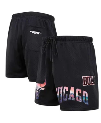 Men's Pro Standard Black Chicago Bulls City Scape Mesh Shorts