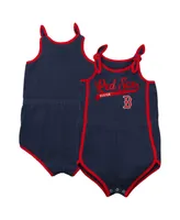 Toddler Girls Navy Boston Red Sox Hit and Run Bodysuit