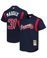 Men's Mitchell & Ness Greg Maddux Navy Atlanta Braves Cooperstown Collection Batting Practice Jersey