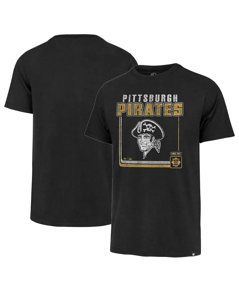 Men's '47 Brand Black Pittsburgh Pirates Borderline Franklin T-shirt