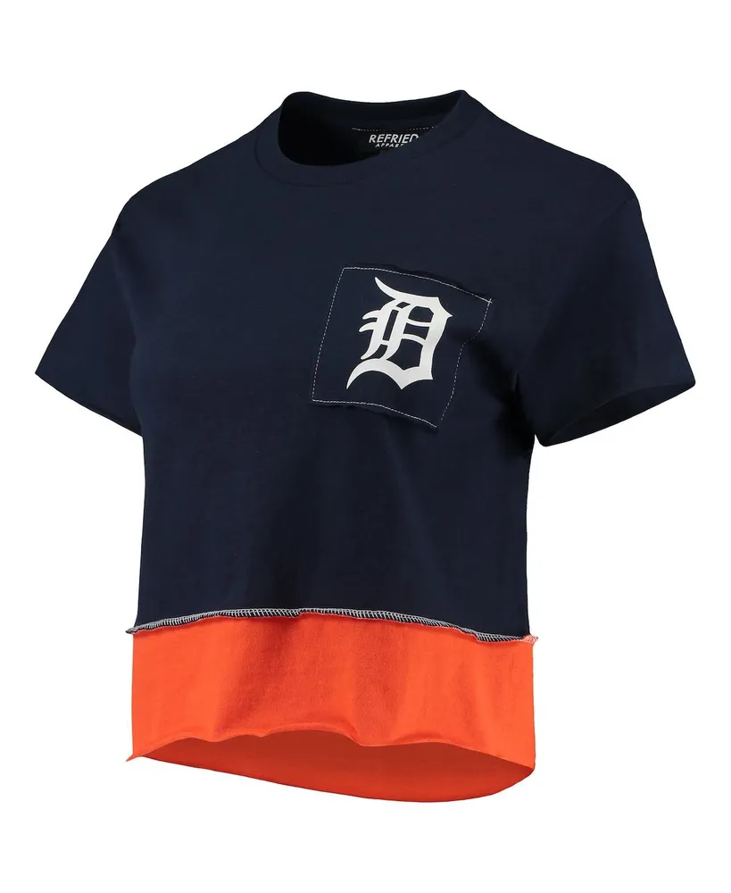 Refried Apparel Women's Refried Apparel Navy Detroit Tigers Cropped T-shirt