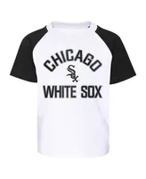 Toddler Boys and Girls White, Heather Gray Chicago White Sox Two-Piece Groundout Baller Raglan T-shirt Shorts Set