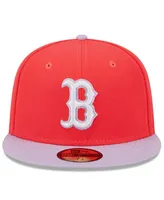 Men's New Era Red and Lavender Boston Sox Spring Color Two-Tone 59FIFTY Fitted Hat