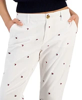 Tommy Hilfiger Women's Hampton Heart Flag Chino Pants - Hearts And Flags