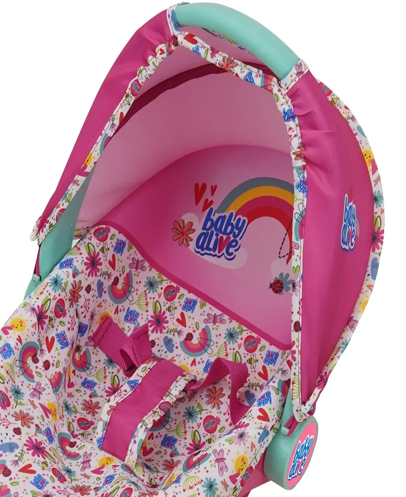 Baby Alive Deluxe Pink Rainbow Doll Car Seat