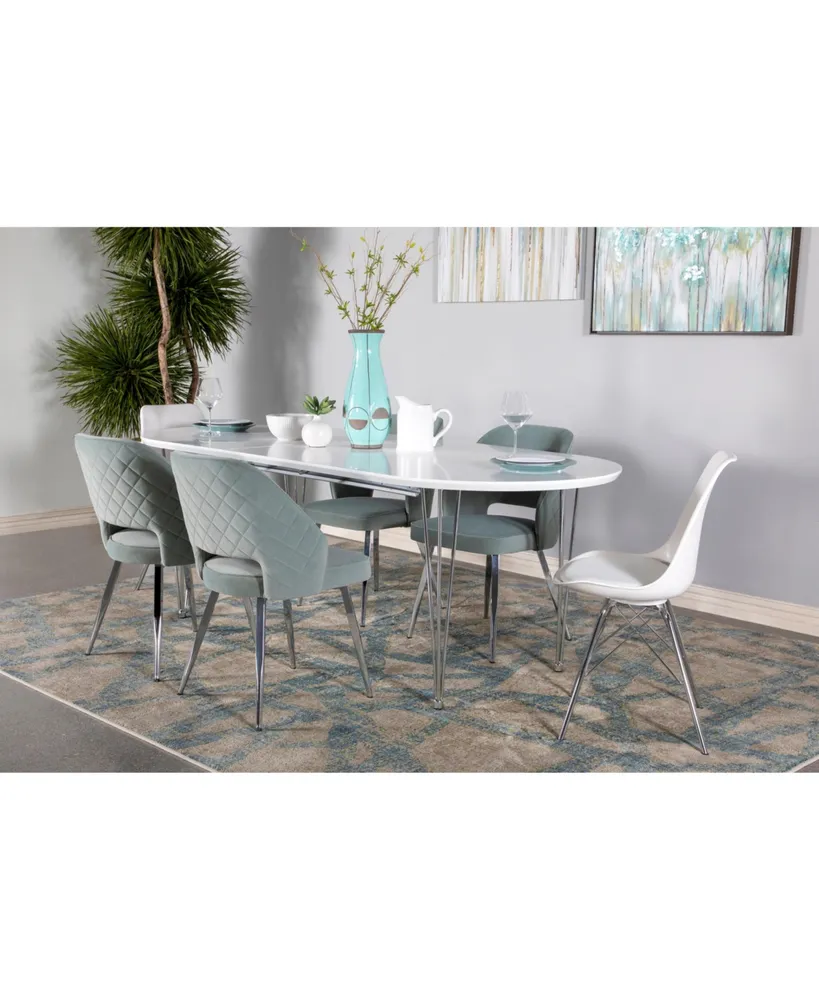 Coaster Home Furnishings 2-Piece Metal Heather Upholstered with Open Back Dining Chairs Set