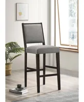 Coaster Home Furnishings 2-Piece Asian Hardwood Upholstered Open Back with Footrest Bar Stools Set