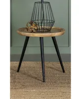 Coaster Home Furnishings 19.5" Iron Round End Table with Trio Legs