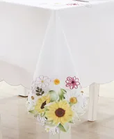 Elrene Sunflower & Daisies Cutwork Tablecloth, 60" x 102"